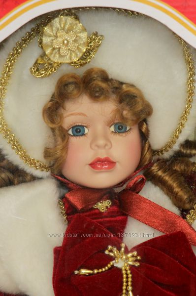 Лялька порцелянова колекційна з ковзанами Vanessa Doll Collection