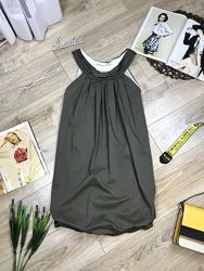 Zara трендовое стильное платье сарафан с резинкой снизу , S