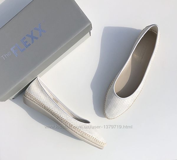 Балетки кожаные the Flexx оригинал перламутровые белые серебристые туфли