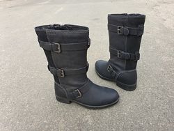 Ecco Saunter KIDS кожаные зимние сапоги р. 32 не промокают 