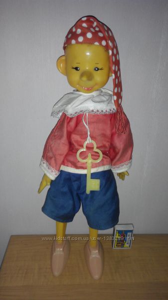 Игрушка кукла Буратино с ключиком. Кругозор 1979 год. Винтаж ретро