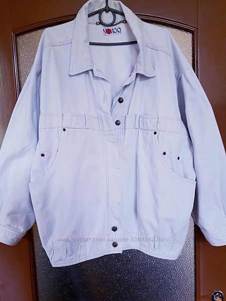 Дизайнерская винтажная джинсовая куртка джинсовка бойфренд оверсайз YOKOO.