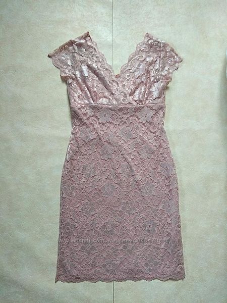 Коктейльное гепюровое платье миди Marina, 12 размера. 