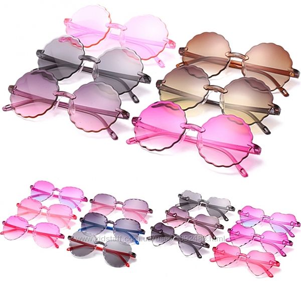 Безоправные солнцезащитные детские очки от солнца с волнистым краем