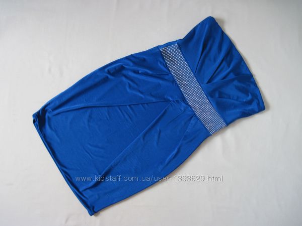 Синее голубое платье Tally Weijl бюстье приталенное в обтяжку по фигуре