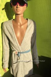 Теплый вязанный халат на запах H&M LOGG с альпакой рост 152 см