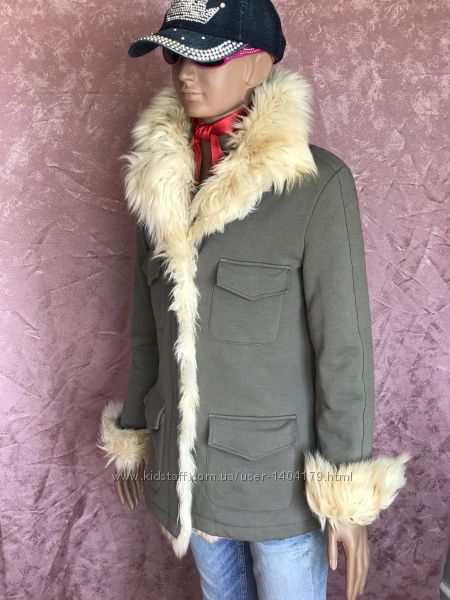 Теплая куртка пальто DOUDOU Италия оригинал 12 размер