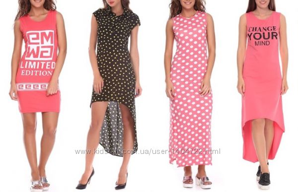 Стильные летние платья, с подолом, мини, макси