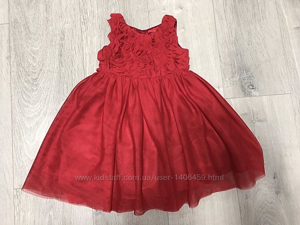 Нарядное платье Bambini красное платьице на 1-2 года