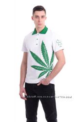 Футболка Поло Cannabis  - стильный дизайн 