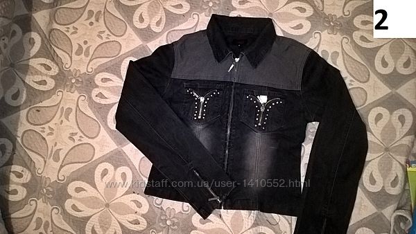 Куртка джинсова 2шт, пакет одягу для дівчинки, джинси 3 шт