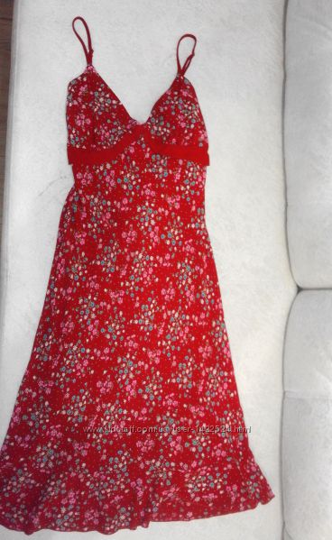 Красный сарафан платье в полевых цветах New Look