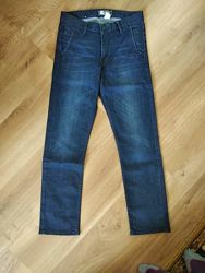 Бомбезные зауженные джинсы темно синего цвета , H&M, рост 158 см, 12 - 13 л