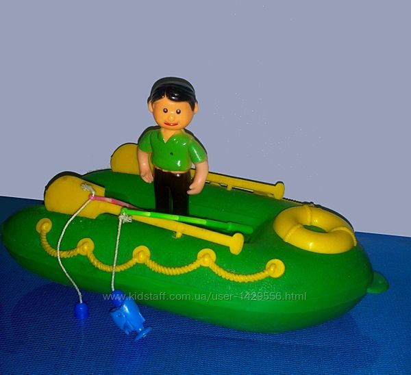  Игрушки Тематический игровой набор лодка, человечек удочка рыбка
