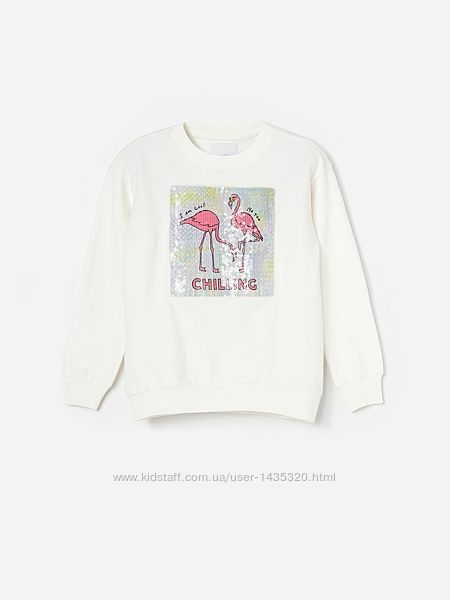 Стильный свитшот Reserved сotton sweatshirt with appliqu, на 13-14 лет164 
