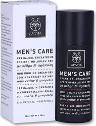 Apivita mens care увлажняющий крем-гель для мужчин с кедром и прополисом 