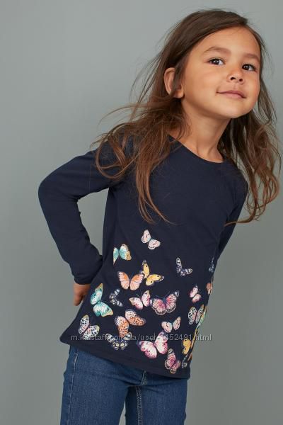 Реглан с бабочками H&M, от 98 до116