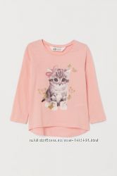Регланчик H&M с принтом котенка,  92, 98-104 в наличии 
