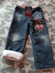 Очень теплые джинсы на шубке, 110-116