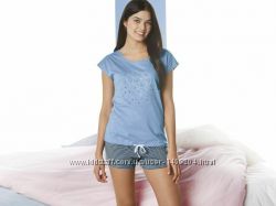 Летний комплект женская пижама домашний костюм Esmara, футболка шорты
