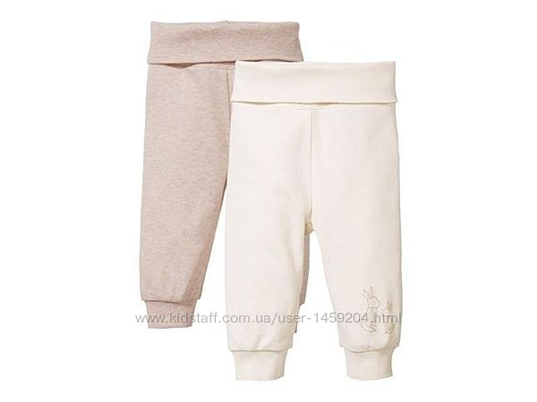 Детские хлопковые штанишки ползунки штаны Lupilu Германия