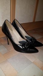 Фирменные черные туфли кожа Gabor дорогие 39 р-р сост. отличное