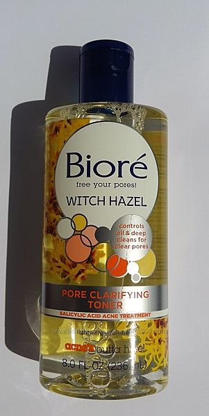 очищуючий тонер для проблемної шкіри Biore pore clarifying toner witchhazel