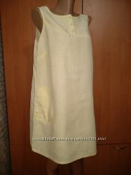 Нежное льняное платье, из льна, лен Пог 49 см