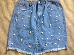 юбка джинс 48-50 размер