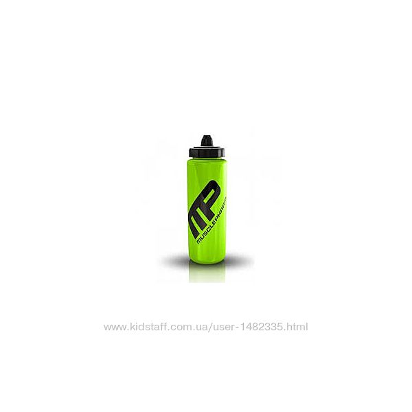 Велосипедная бутылка Muscle Pharm Water Bottle Green 1000 мл. протеин амины