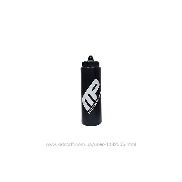 Велосипедная бутылка Muscle Pharm Water Bottle Black 1000 мл. протеин амины