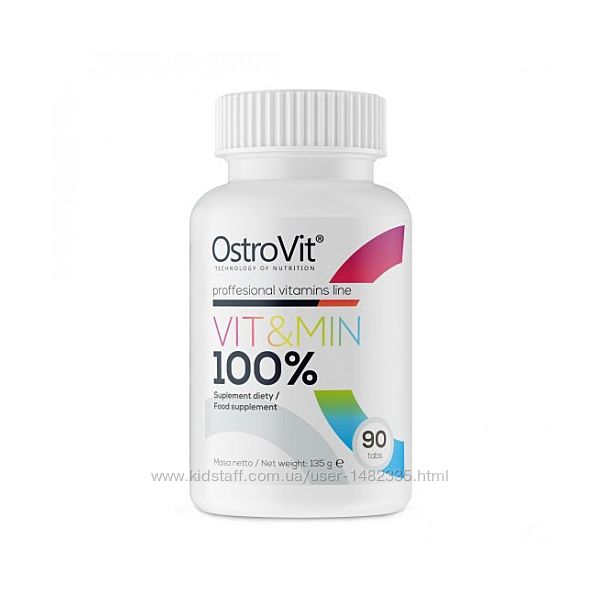Витамины OstroVit Vitamin VIT&MIN 90 таблеток. 