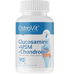 Для суставов и связок OstroVit Glucosamine Chondroitin MSM 90 таблеток.