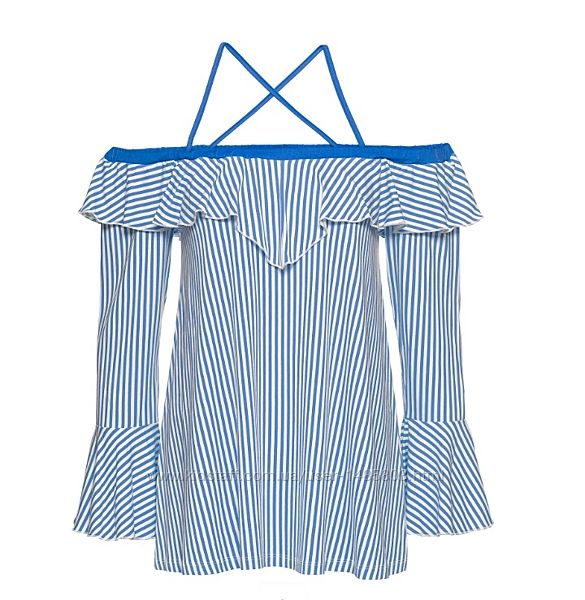 Модная блуза с воланами из вискозы, размер 44-48наш.