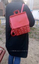 Рюкзак женский красный, яркий рюкзак, рюкзак для девушки