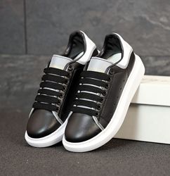 Мужские кроссовки Alexander McQueen Oversized Sneakers. Reflective. Black