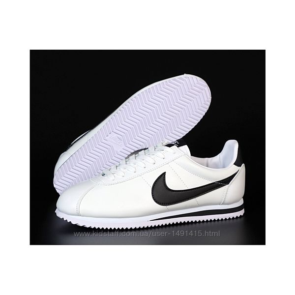 Мужские кроссовки Nike Air Cortez. White Black. Унисекс.