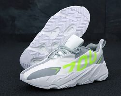 Мужские кроссовки Adidas Yeezy Boost 700. Адидас Изи. White Grey