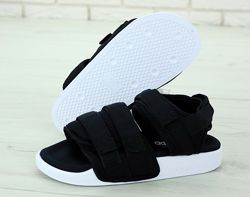 Женские сандалии босоножки Адидас Adidas сандали. Black White