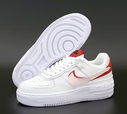 Женские кроссовки Nike Air Force 1. White Red