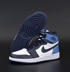 Мужские кроссовки Nike Air Jordan 1 Retro. White Blue