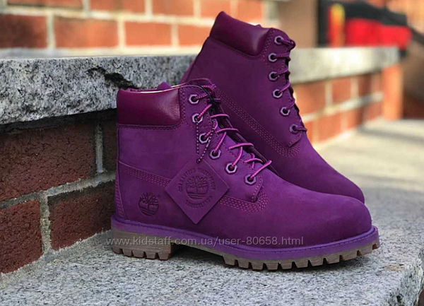Ботинки timberland premium 6 inch boot bright purple nubuck
