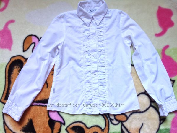 Белая рубашечка SLY для девочки р. 140