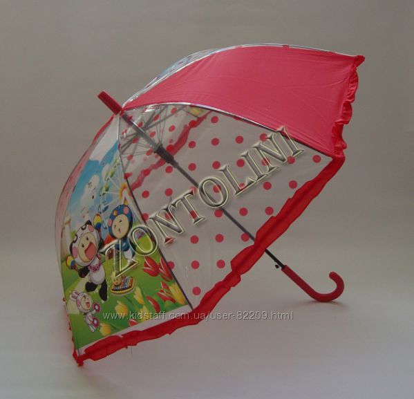 Нарядный зонт с рюшами для девочки 5-9 лет