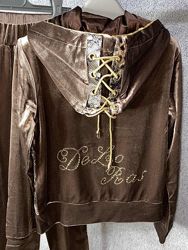 Deloras велюровый костюм в модный принт , 134-164